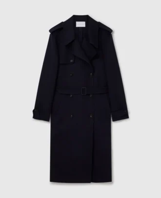 Double-Breasted Belted Trench Coat