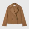 Double-Breasted Cropped Peacoat Jacket Double-Breasted Cropped Peacoat Jacket