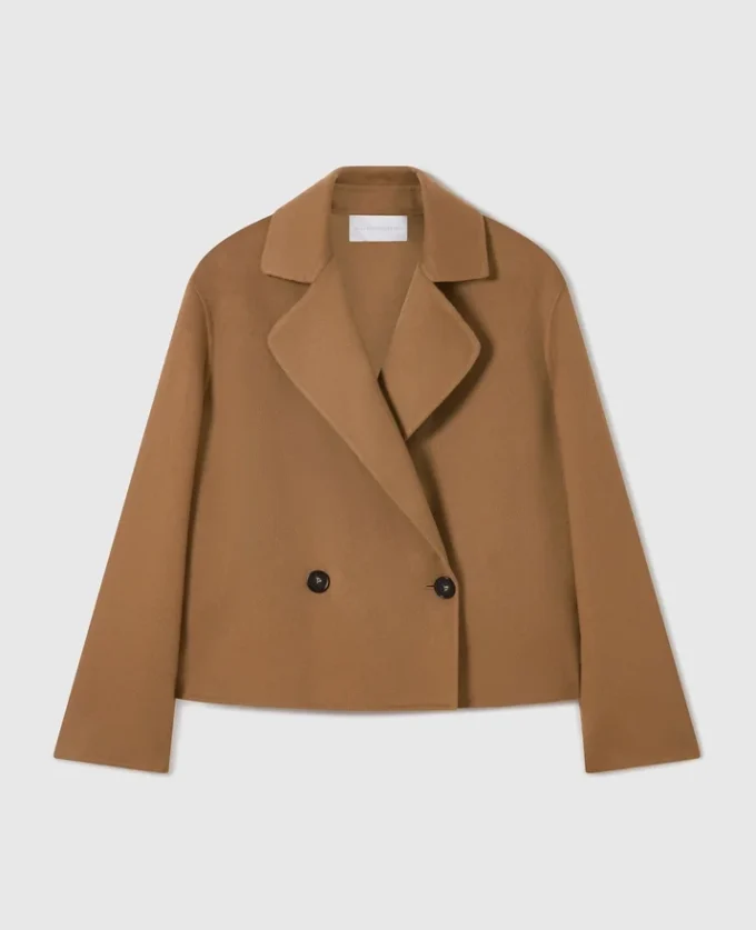 Double-Breasted Cropped Peacoat Jacket Double-Breasted Cropped Peacoat Jacket