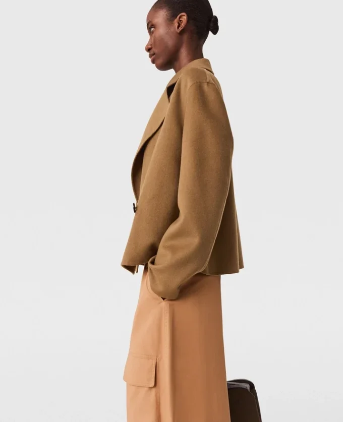 Double-Breasted Cropped Peacoat Jacket Double-Breasted Cropped Peacoat Jacket