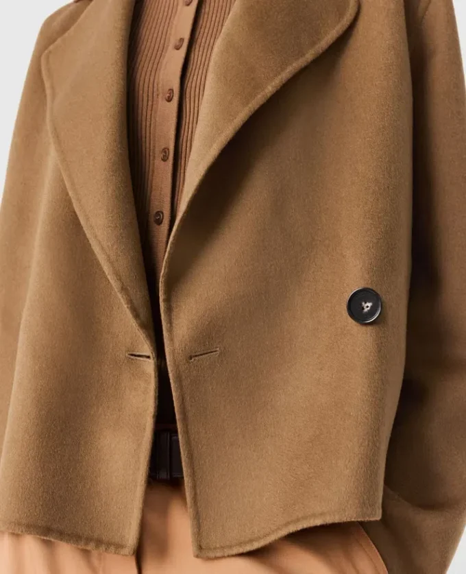 Double-Breasted Cropped Peacoat Jacket Double-Breasted Cropped Peacoat Jacket