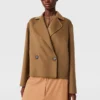 Double-Breasted Cropped Peacoat Jacket Double-Breasted Cropped Peacoat Jacket