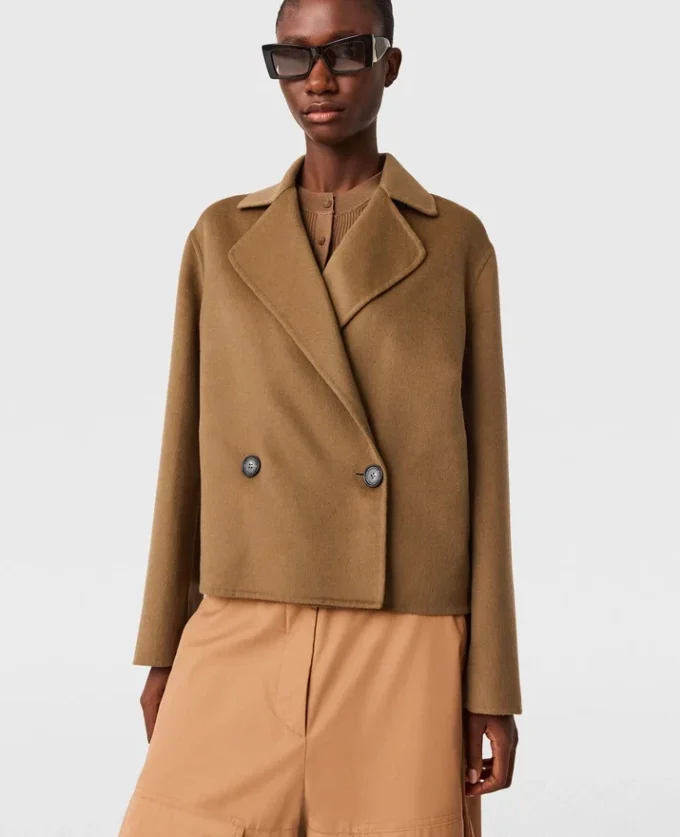 Double-Breasted Cropped Peacoat Jacket Double-Breasted Cropped Peacoat Jacket