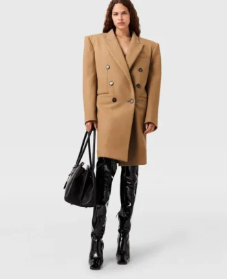 Double-Breasted Mid-Length Coat