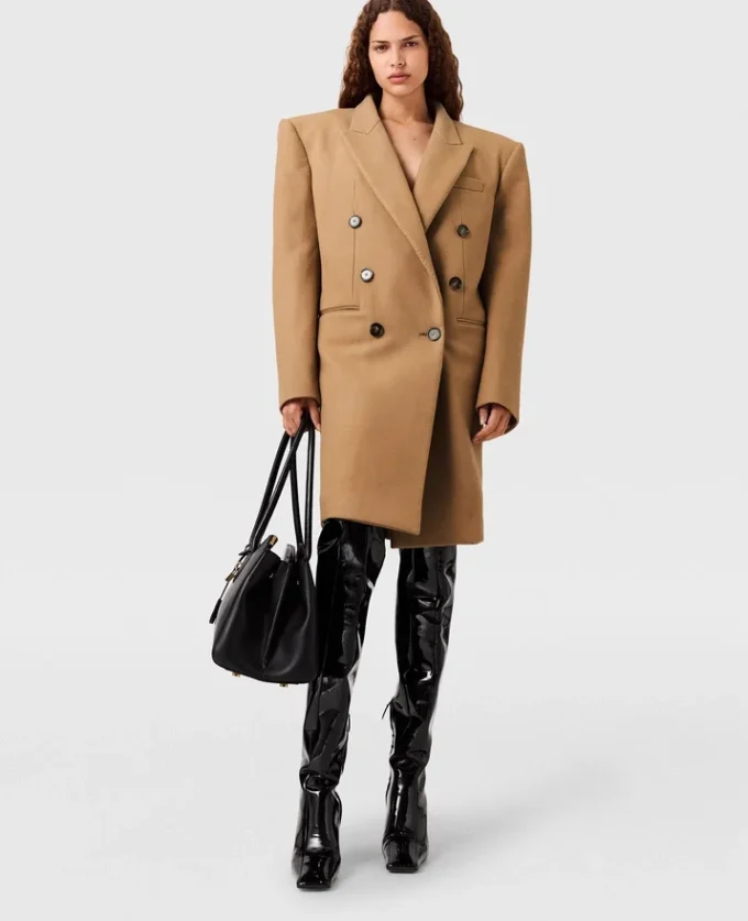 Double-Breasted Mid-Length Coat Double-Breasted Mid-Length Coat