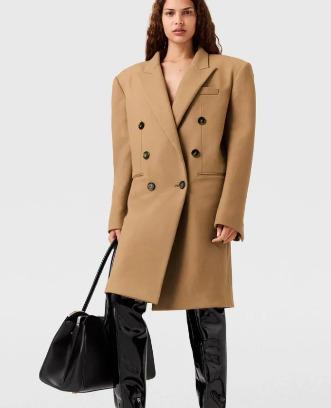 Double-Breasted Mid-Length Coat Double-Breasted Mid-Length Coat