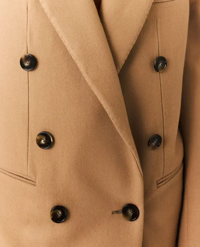 Double-Breasted Mid-Length Coat Double-Breasted Mid-Length Coat