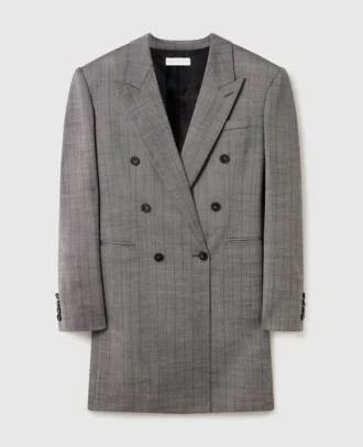 Double-Breasted Pinstripe Blazer Mini Dress Double-Breasted Pinstripe Blazer Mini Dress