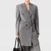 Double-Breasted Pinstripe Blazer Mini Dress Double-Breasted Pinstripe Blazer Mini Dress