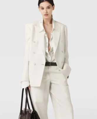Double-Breasted Tuxedo Blazer