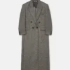 Double-Breasted Tweed Long Coat Double-Breasted Tweed Long Coat