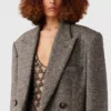 Double-Breasted Tweed Long Coat Double-Breasted Tweed Long Coat