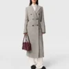 Double-Breasted Tweed Long Coat Double-Breasted Tweed Long Coat