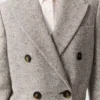 Double-Breasted Tweed Long Coat Double-Breasted Tweed Long Coat