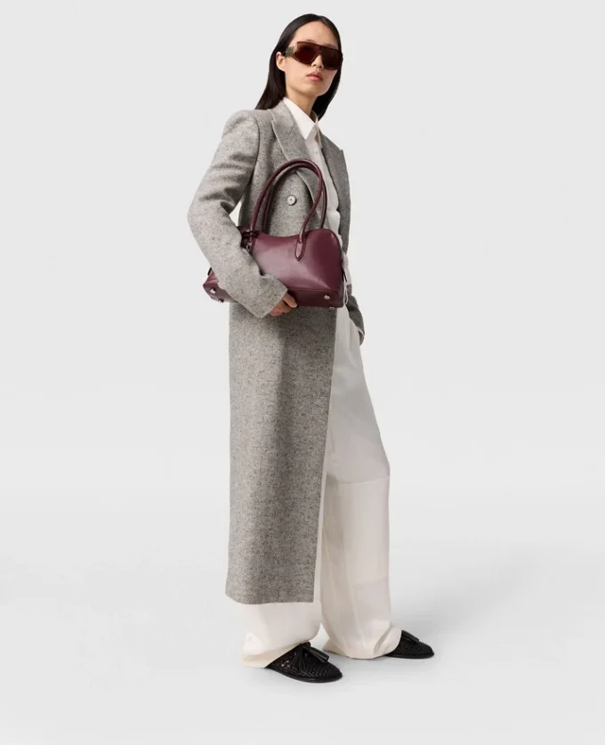 Double-Breasted Tweed Long Coat Double-Breasted Tweed Long Coat