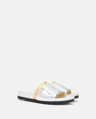 Double-Chromatic Slide-On Sandals