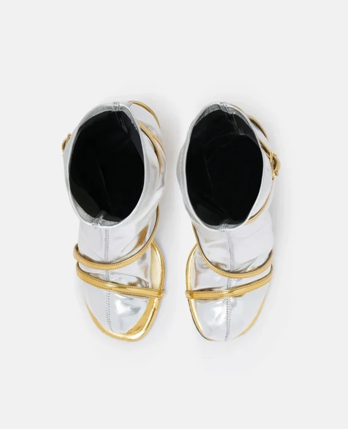 Double-Chromatic Sock-Effect Heeled Boots Double-Chromatic Sock-Effect Heeled Boots