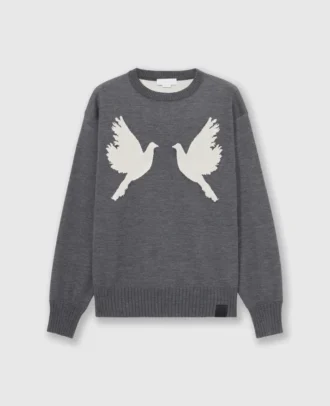 Dove Appliqué Crewneck Sweater