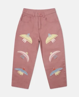 Dove Embroidered Denim Jeans