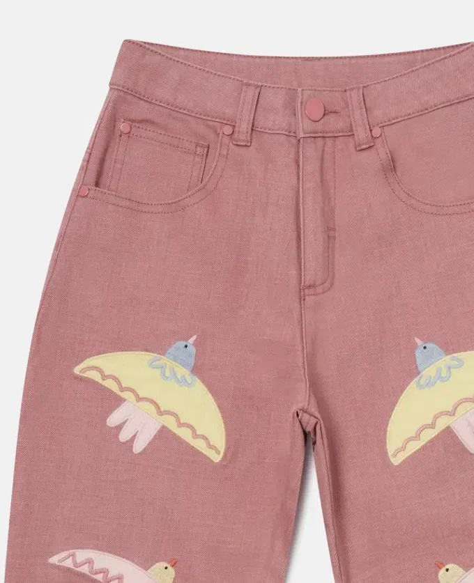 Dove Embroidered Denim Jeans Dove Embroidered Denim Jeans