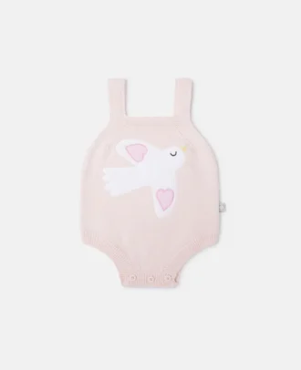 Dove Embroidered Sleeveless Romper