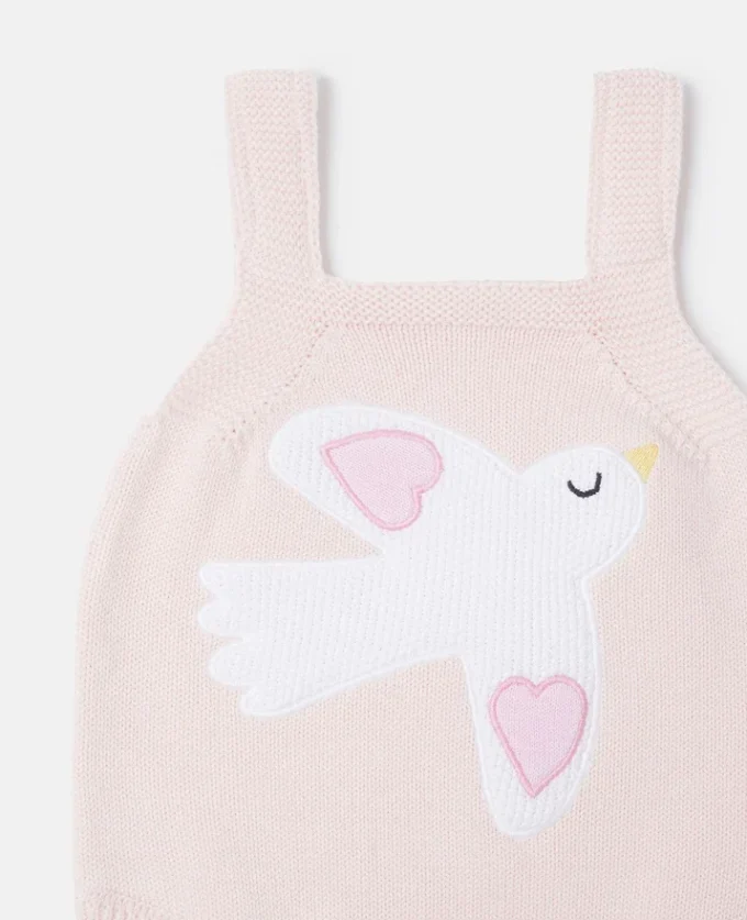 Dove Embroidered Sleeveless Romper Dove Embroidered Sleeveless Romper