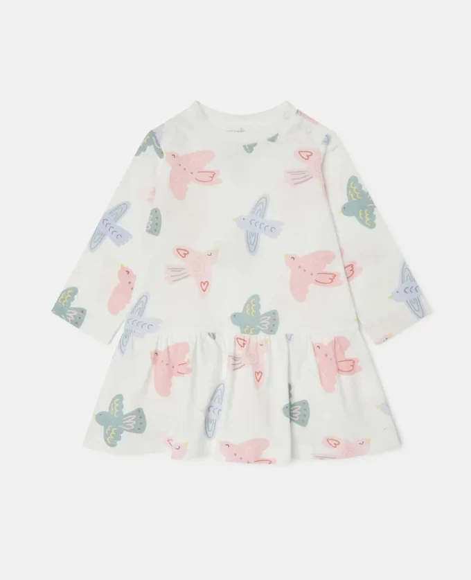 Dove Print Long-Sleeve Dress Dove Print Long-Sleeve Dress