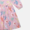 Dove Print Long-Sleeve Dress