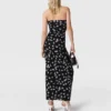 Dove Print Mesh Strapless Midi Dress Dove Print Mesh Strapless Midi Dress