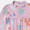 Dove Print Pleated Long-Sleeve Top Dove Print Pleated Long-Sleeve Top