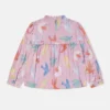 Dove Print Pleated Long-Sleeve Top Dove Print Pleated Long-Sleeve Top