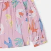 Dove Print Pleated Long-Sleeve Top Dove Print Pleated Long-Sleeve Top