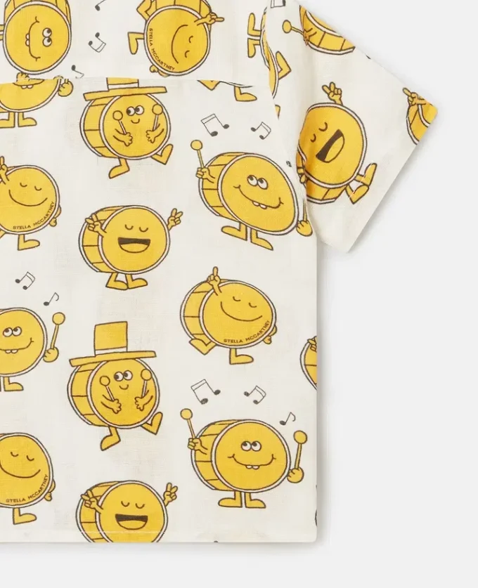 Drum Print Short-Sleeve Shirt Drum Print Short-Sleeve Shirt