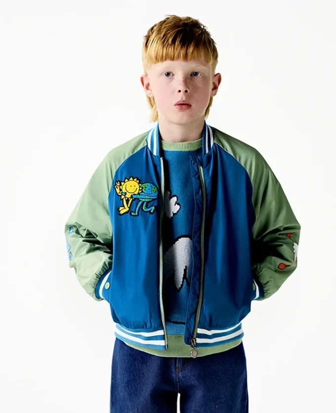 Earth Friends Graphic Bomber Jacket Earth Friends Graphic Bomber Jacket