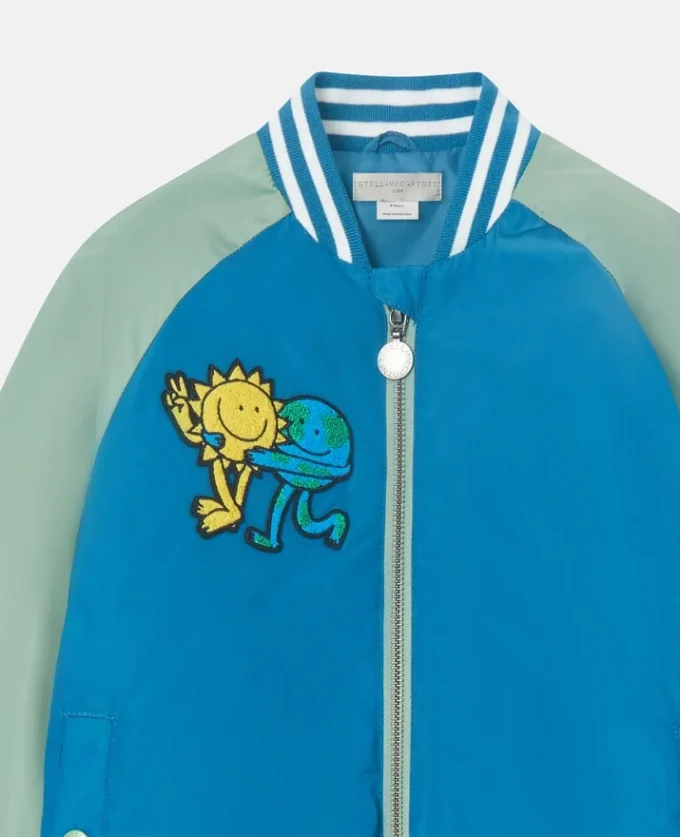 Earth Friends Graphic Bomber Jacket Earth Friends Graphic Bomber Jacket