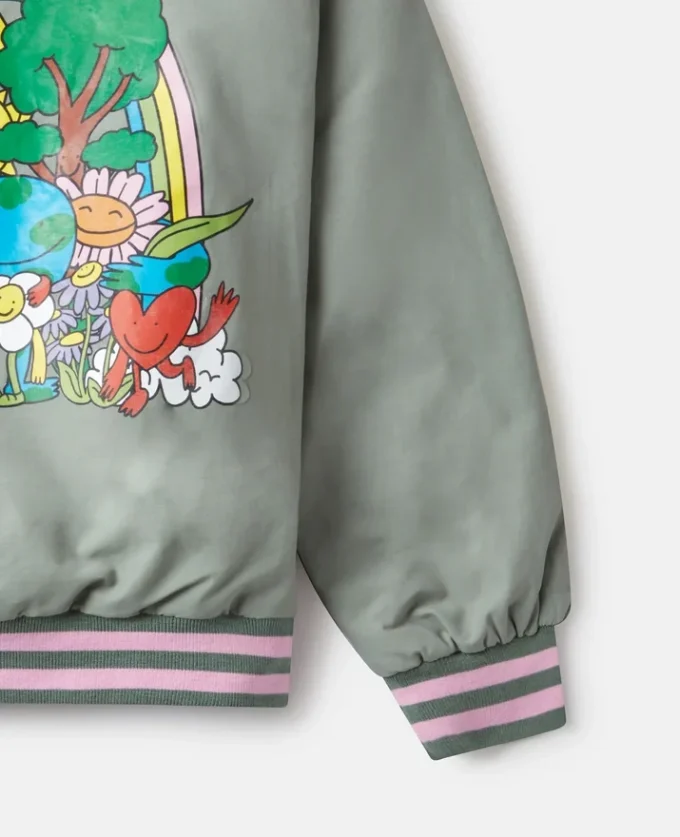 Earth Friends Graphic Bomber Jacket Earth Friends Graphic Bomber Jacket