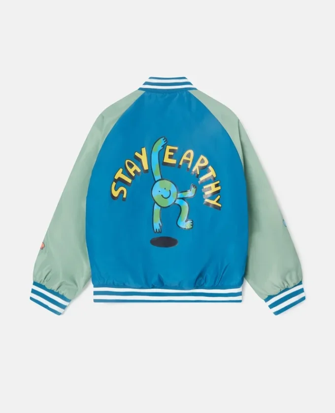 Earth Friends Graphic Bomber Jacket Earth Friends Graphic Bomber Jacket