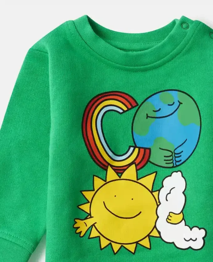 Earth Friends Graphic Crewneck Sweatshirt Earth Friends Graphic Crewneck Sweatshirt