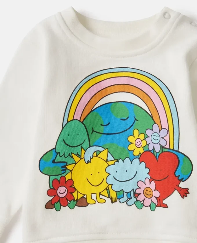 Earth Friends Graphic Crewneck Sweatshirt Earth Friends Graphic Crewneck Sweatshirt