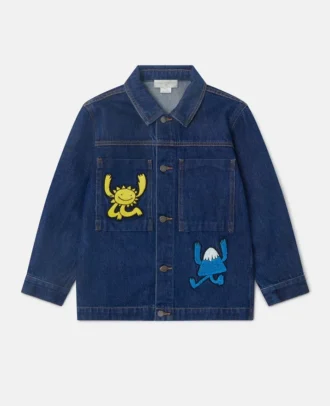 Earth Friends Graphic Denim Jacket Earth Friends Graphic Denim Jacket