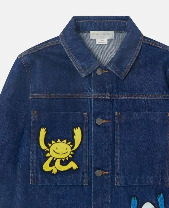 Earth Friends Graphic Denim Jacket Earth Friends Graphic Denim Jacket