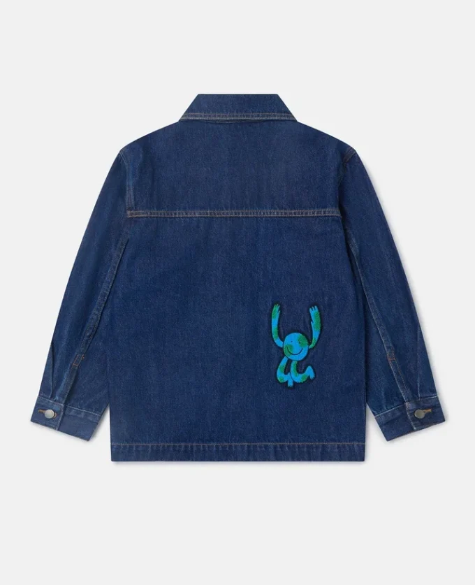 Earth Friends Graphic Denim Jacket Earth Friends Graphic Denim Jacket