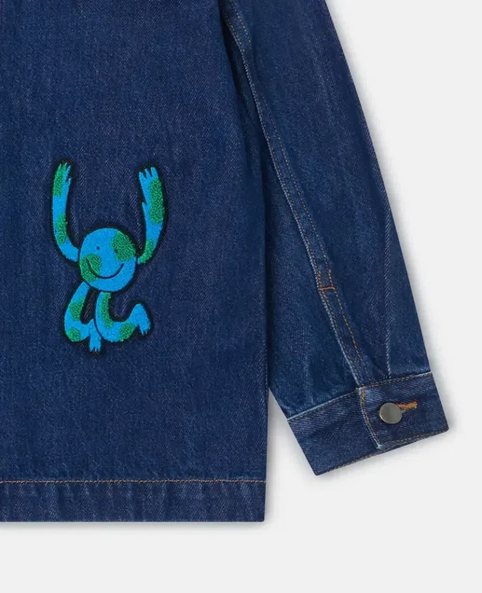 Earth Friends Graphic Denim Jacket Earth Friends Graphic Denim Jacket