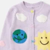 Earth Friends Graphic Embroidered Cardigan Earth Friends Graphic Embroidered Cardigan