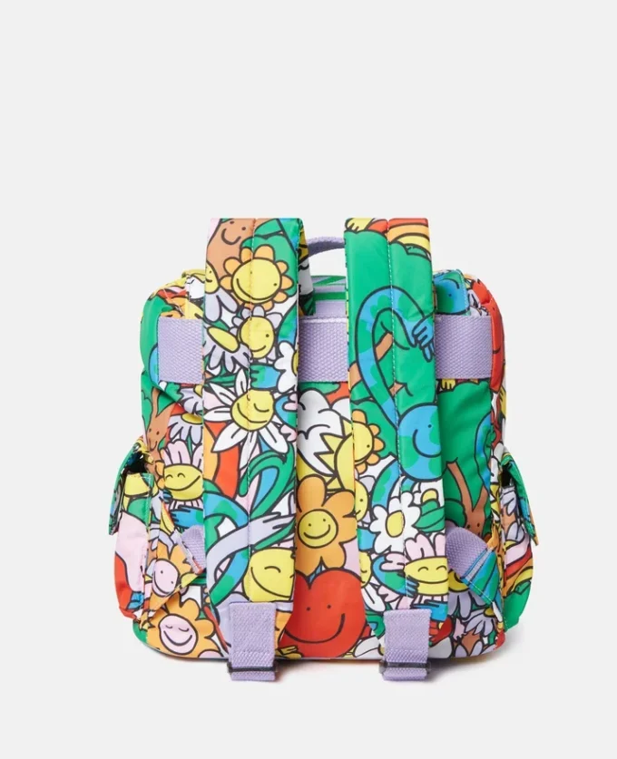 Earth Friends Print Buckle Backpack Earth Friends Print Buckle Backpack