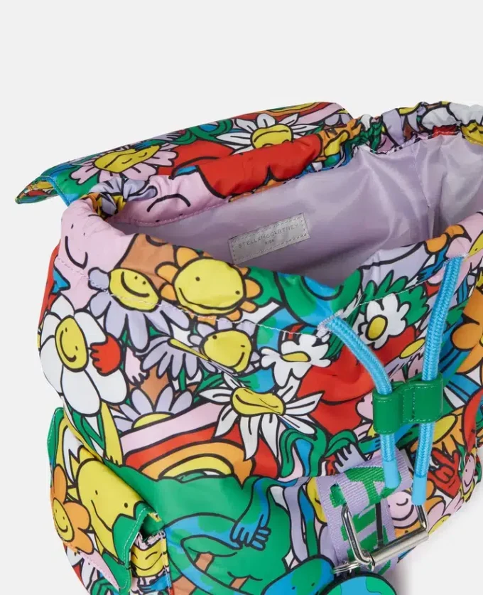 Earth Friends Print Buckle Backpack Earth Friends Print Buckle Backpack