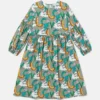 Earth Friends Print Long-Sleeve Dress Earth Friends Print Long-Sleeve Dress