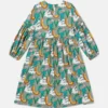 Earth Friends Print Long-Sleeve Dress Earth Friends Print Long-Sleeve Dress