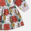Earth Friends Print Long-Sleeve Dress Earth Friends Print Long-Sleeve Dress