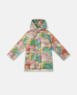 Earth Friends Print Raincoat